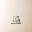 18cm pendant shade in emerald Ferns linen by GP & J Baker